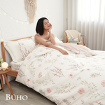 BUHO 天然嚴選純棉雙人加大四件式床包被套組-(多款任選), , large