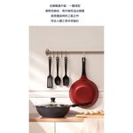 韓國Kassel鑽石超導熱不沾深型炒鍋附玻璃鍋蓋-32cm(IH爐可用鍋)亞光灰, , large