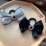 【Gulicc】古莉可 髮圈 韓版小香風 珍珠蝴蝶結馬尾髮圈, , large