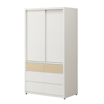 【唯熙傢俱】羅伊原木雙色3.5尺滑門衣櫃, , large