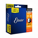 Elixir 16542 Nanoweb 薄包覆 電吉他套弦三包裝 10-46【敦煌樂器】, , large