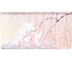 日本製【コスモ】短門簾《富士山垂枝櫻花》, , large