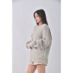 (F) ounce韓牌質感圓領灰色長袖上衣二手衣, , large