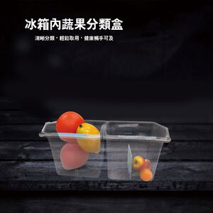 GS MALL 台灣製造 一組2入冰箱蔬果分類盒 冰箱分類盒 冰箱保鮮盒 水果盒 收納盒 冰箱收納盒 分隔盒 冰箱儲存盒