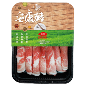 安康豬冷凍台灣梅花火鍋肉片(每盒約250克±10%)