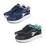 DIADORA迪亞多那 超輕量避震慢跑女鞋 女運動鞋 散熱 排汗 透氣 吸震 回彈 減壓 保護後跟 耐磨 止滑 紫 黑綠, , large