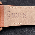 [星晴錶業]BOSS手錶,42mm,HB1513605古銅色錶面玫瑰金錶殼咖啡色真皮皮革錶帶款, , large