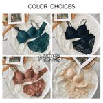 [夢巴黎] 幾何蕾絲雙肩帶加厚4CM內衣 小胸內衣 爆乳內衣 無鋼圈內衣 法式內衣 蕾絲內衣 集中內衣 內衣 胸罩 夢巴黎, , large