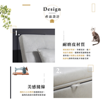 【Hampton 漢汀堡】莫里斯耐磨皮單人沙發床-摩卡棕, , large