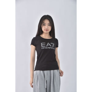(S) emporio armani棉質簡約圓領黑色短袖上衣二手衣