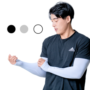  NAMATETSU Boy's UV Sleeves with palm  gray
