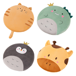 【三浦太郎】可愛動物柔軟彈力毛絨記憶棉圓形坐墊/企鵝(趴睡枕墊/午休/增高墊/軟墊/沙發墊/椅墊)(S0127), , large