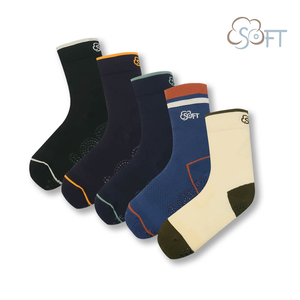 【SOFT】Light Compression crew socks-Trend colors 5-pack (26-31cm)