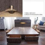 【藤原傢俬】全木芯板新6抽2件式房間組(新6抽床底+2層收納床頭), , large