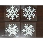 GS MALL 台灣製造 一組8入 夜光裝飾雪花 聖誕節雪花 聖誕雪花 夜光雪花 雪花窗貼 夜光裝飾 夜光壁貼, , large