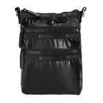 |快速出貨|Lesportsac 3-Zip Crossbody 三層拉鍊斜背包 手機包/ 亮面黑, , large