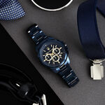 MASERATI 瑪莎拉蒂 Successo 綻藍三眼計時手錶-40mm R8873621040, , large