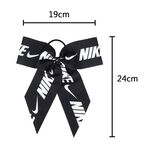 NIKE BOW LARGE 髮圈 髮飾 髮束 髮繩 頭飾 可愛 緞帶 蝴蝶結 休閒 逛街 簡約 時尚 彈性 舒適 黑白, , large