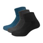 【BVD】超消臭1/2氣墊襪4入-L<黑>B626 襪子 短襪 抑菌除臭襪, , large