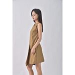 (M) fashion design不規則棕色洋裝二手衣, , large