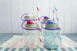 [Ball®原廠配件]窄口專用多功能蓋子吸管組贈防塵塞(白) Regular Mouth Sip & Straw Lid 環保吸管 塑膠吸管 Drinking Jar, , large