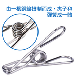 Stainless steel thick round clothespins 24 clips, , large