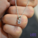 [ides愛蒂思] 日系設計60分F/VS1頂級3EX車工鑽石戒指項鍊套組/甜美貓咪（30分+30分）  (戒圍請於訂單備註), , large