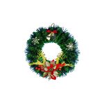 15-inch red gold double deer wreath, , large