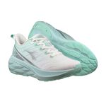 DIADORA迪亞多那 勁速輕量慢跑鞋 女運動鞋 女鞋 透氣 舒適 緩衝 厚底 吸震 回彈 足弓支撐 止滑 白綠 白紅, , large