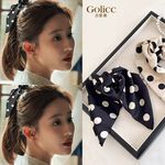 【Gulicc】古莉可 髮夾 高級感波點蝴蝶結飄帶抓夾, , large