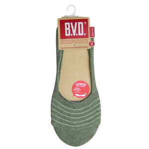 B.V.D簡約條紋休閒女襪套-5B248墨綠色
