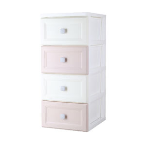 好室喵舒芙蕾無輪收納櫃四層-粉