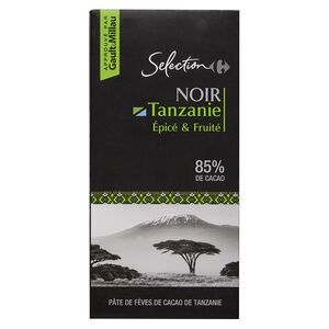 家樂福精選坦桑尼亞特黑巧克力85%-80g