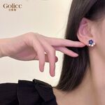 【Gulicc】古莉可 耳環 法式克萊茵蘭花朵小巧耳釘, , large