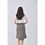 (L) betty s質感格紋黑色長裙二手衣, , large