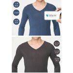 極速男V領發熱衣-L281 保暖 抗寒 台灣製, , large