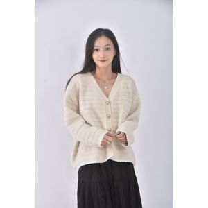 (F) 質感V領杏色外套二手衣