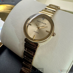 [星晴錶業]ANNE KLEIN手錶,28mm,AN00155金色錶面金色錶殼金色精鋼錶帶款, , large