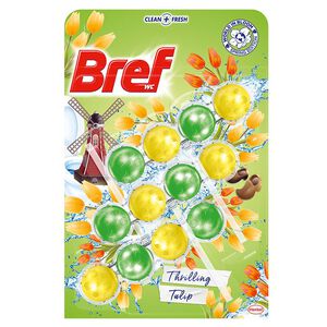 Bref 妙力懸掛式馬桶球限定版-檸檬薄荷50gx3