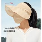 【A&R】夏季 UPF50+亮眼雙面速乾空頂遮陽防曬帽  黃+黑, , large