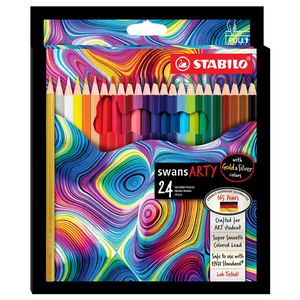 STABILO 德國 思筆樂 Swans ARTY 油性色鉛筆 紙盒 24色組/盒 ST1520/24