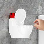 煙灰缸 馬桶造型 壁掛 帶蓋煙灰缸 不鏽鋼 可拆式 內膽 惡搞 趣味 居家辦公室車用 桌上裝飾 帶蓋 防風 煙灰盒, , large