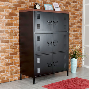 【Homelike】喜家居工業風鋼製六門置物櫃(1806)