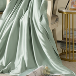 【Betrise】Graphite Green | C Energy Series 60 Count 100% Pure Tencel Light Quenched Graphene Cotton Quilt/Four Seasons Quilt 5X6.5 feet per piece (extra size will give you 2 pillowcases of the same style), , large