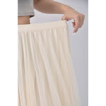 (S) 質感網紗杏色長裙二手衣, , large