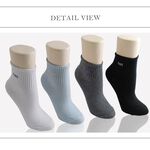 【D&G】素色刺繡1/2少女襪<黑>DL1001 短襪 襪子, , large