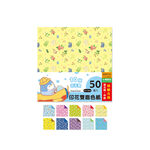 印花雙面色紙15*15cm-50入, , large