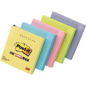 3M   可再貼 654便條紙(多色)黃,  3M   可再貼 654便條紙(多色)黃