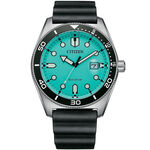 CITIZEN 星辰 光動能潮男時尚大三針手錶-湖水綠 AW1760-14X, , large