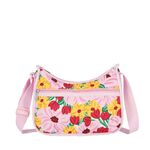 Lesportsac Classic Hobo 經典斜背包 送禮推薦-粉紅花漾, , large